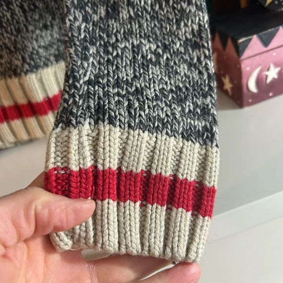 Bluenotes Cabin Black & Cream Shawl Collar Cardigan Women Medium Cowichan - Picture 6 of 16